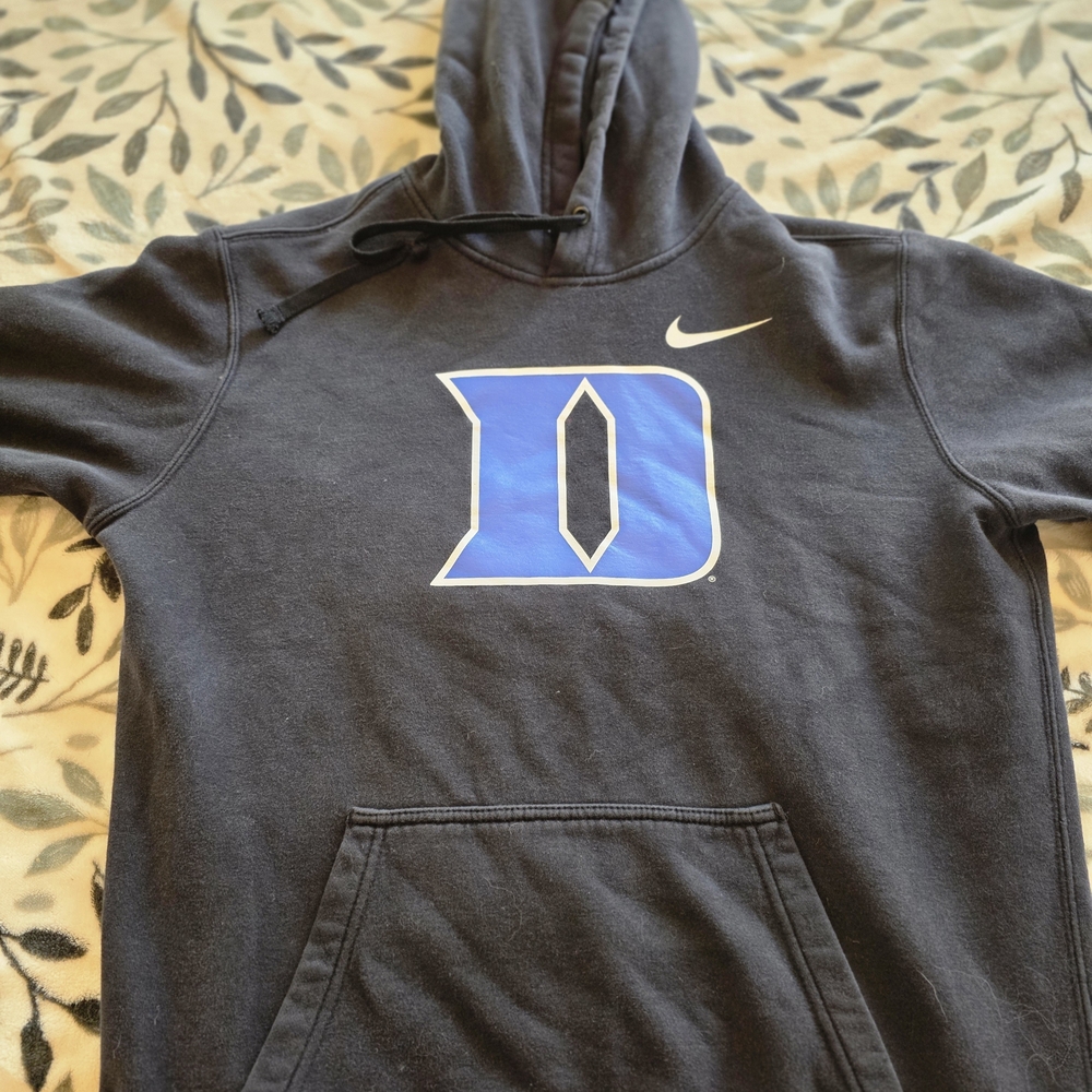 Nike Black Hoodie with Blue Duke D Logo